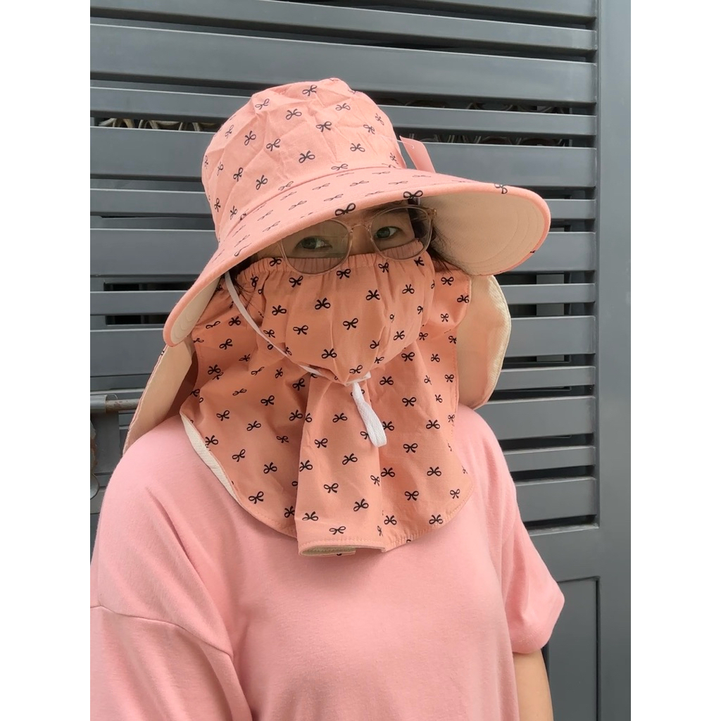 Nón Mũ chống nắng vành to 2 tà, vải mềm thoáng, freesize cho nữ