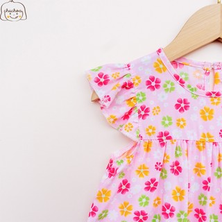 Váy Lanh bé gái, Đầm Lanh bé gái cánh tiên dáng suông ChuChoaKids [VBC32]