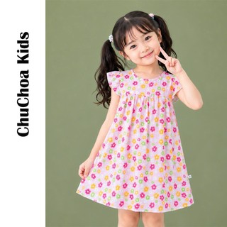 Váy Lanh bé gái, Đầm Lanh bé gái cánh tiên dáng suông ChuChoaKids [VBC32]