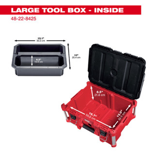 Hộp đựng dụng cụ packout Milwaukee 48-22-8425 đựng đồ nghề, dụng cụ có tay xách tiện lợi sử dụng