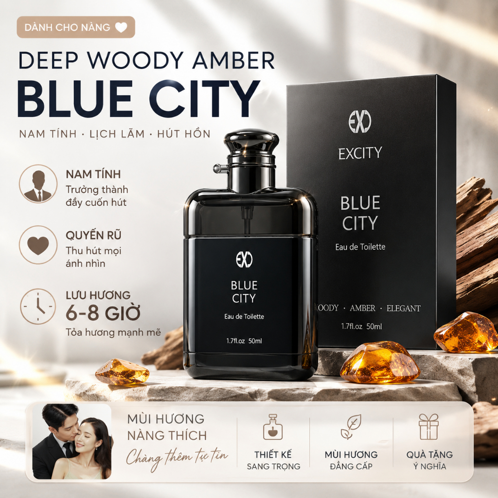 Nước Hoa Nam Woody Amber Hương Gỗ, Cao Cấp Lưu Hương 8H, Thu Hút Phái Nữ, Hẹn Hò Công Sở, Hot Trend