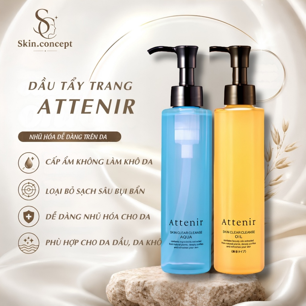 Dầu Tẩy Trang Và Làm Sạch Attenir 175ml Attenir Skin Clear Cleanse