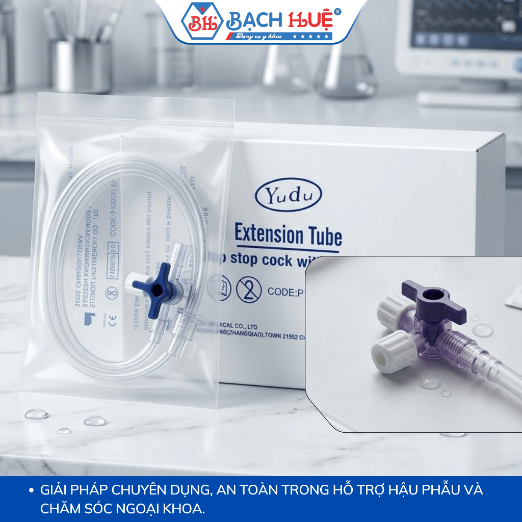 Combo 50 Khóa 3 Chia (3 Chạc) Có Dây 25cm – Khóa Ba Ngã Truyền Dịch Y Tế Vô Trùng Cao Cấp