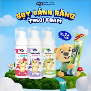 Bọt Tập Đánh Răng Cho Bé Theci Foam 60ml Ngừa Sâu Răng Bảo Vệ Men Răng Sữa Giảm Mảng Bám An Toàn Cho Bé Từ 1 tuổi