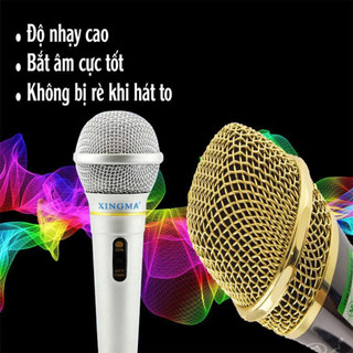 Micro Karaoke Có Dây Ak-319 XINGMA Chống Hú, Có Màng Lọc Tạp Âm, Dây Dài 3 Mét, Bảo Hành 12 Tháng