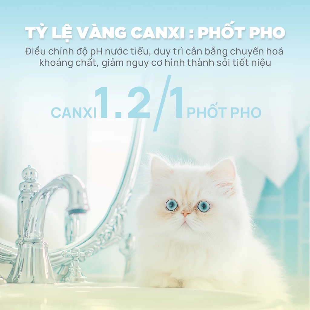 Thức ăn hạt cho mèo tiết niệu PetQ gói 1kg Hạt Churro C90U, 90% Đạm từ thịt