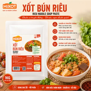 XỐT BÚN RIÊU HiXOT Túi 1Kg, cho quán ăn, nhà hàng, khách sạn, nấu bún riêu cua/ tôm, lẩu riêu