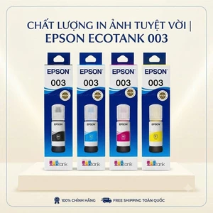 Mực In Epson 003 Chính Hãng (Bộ 4 Màu) Cho Máy In L3110 L3150 L3210 L3250 L1110 L1210 L5190 L5290 - Bảo Vệ Đầu Phun