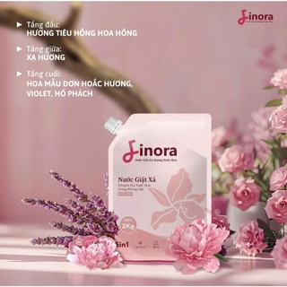 [Tặng 1 Cây thông Giáng sinh] Combo 2 Túi Nước Giặt Xả Finora 1Kg + 2Kg Hương Nước Hoa, Lưu Hương Dài Lâu tới 48h