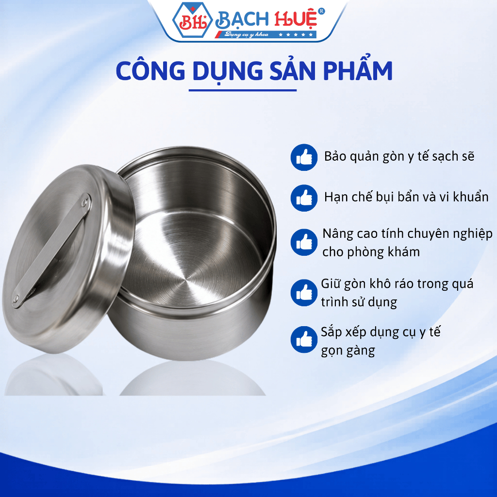 Hộp Gòn Đúc  Đủ Size Nhỏ, Trung, Lớn – Hộp Đựng Bông Gòn Y Tế, Spa Cực Bền