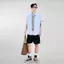 Áo Sơ Mi Ngắn Tay Dinoman x Yumi Chất Liệu Vải Cotton Thấm Hút Tốt Mềm Mại Form Over Size Basic Trẻ Trung - SM015