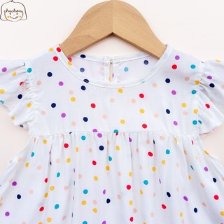 Váy Lanh bé gái, Đầm Lanh bé gái cánh tiên dáng suông ChuChoaKids [VBC32]