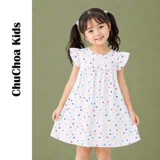 Váy Lanh bé gái, Đầm Lanh bé gái cánh tiên dáng suông ChuChoaKids [VBC32]
