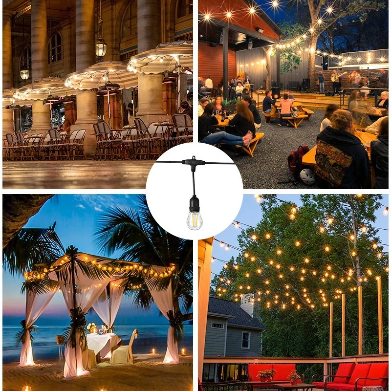【Nối Dài 100M】Dây đèn trang trí ngoài trời, LED năng lượng mặt trời chống nước IP65 - ,Trang trí Giáng sinh / Halloween