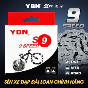Sên Xích Xe Đạp 9 Tốc Độ YBN S9-S2 116L Đài Loan Kèm Khoá Sên