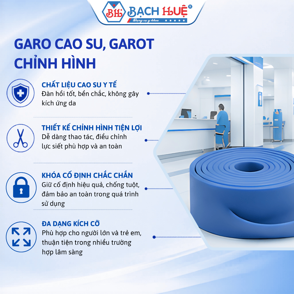 Dây Garot Cao Su Chỉnh Hình Y Tế Size 4x100 Và 6x100 – Dây Garo Cầm Máu Vô Trùng Siêu Đàn Hồi