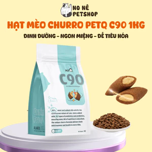 Thức ăn hạt cho mèo PetQ, Hạt Churro C90, 90% từ thịt & dầu cá, phù hợp cho mọi lứa tuổi