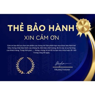 THẺ BẢO HÀNH cho người sử dụng. Bảo hành 24 tháng lỗi 1 đổi 1.