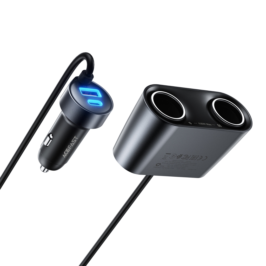 Tẩu Sạc Ô Tô ACEFAST B22 152W, 2 USB-C + 3 USB-A + 2 Cổng Tẩu, Hỗ Trợ Sạc Nhanh PD/QC