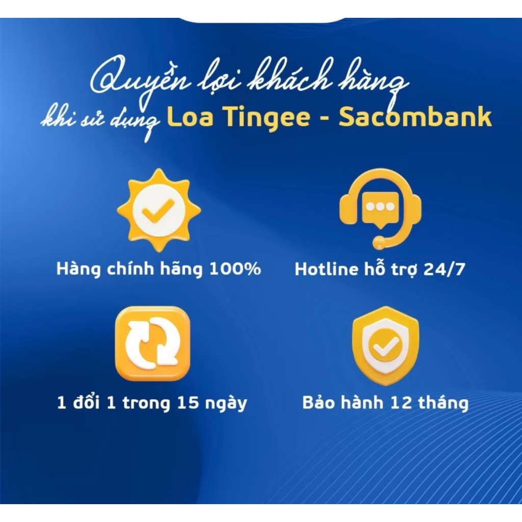 Loa SACOMBANK - Loa đọc thông báo chuyển khoản về trực tiếp Sacom l Kết nối wifi hoặc sim 4G