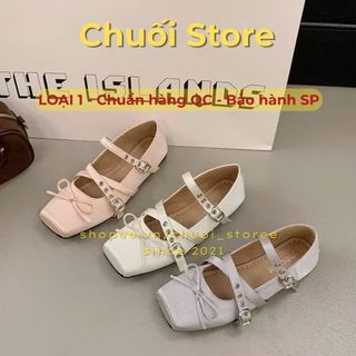 Giày bệt nữ da PU tổng hợp dệt vải đế cao su phong cách hiện đại thời trang cá tính dễ thương