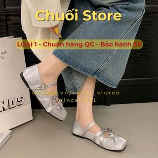 Giày bệt nữ da PU tổng hợp dệt vải đế cao su phong cách quai chéo dễ mang dễ phối đồ
