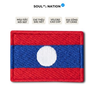 Patch Thêu CỜ LÀO có miếng dán velcro cao cấp - SOUL OF A NATION