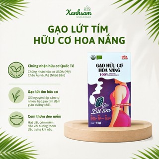 Gạo Lứt Tím Hữu Cơ Hoa Nắng 1kg - Xanhsam Natural & Organic