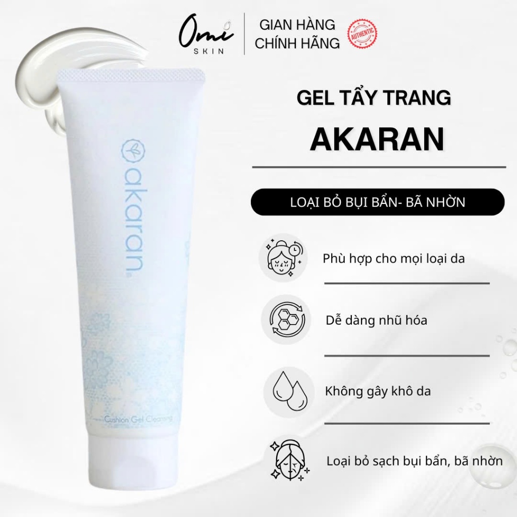 Tẩy Trang Akaran Cushion Gel Làm Sạch Sâu Dịu Nhẹ Dưỡng Ẩm Cho Da