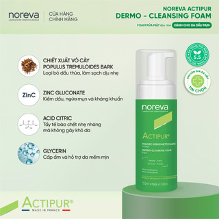 Combo Noreva Actipur Dermo - Cleansing Foam 150ml và Noreva Actipur 3 En 1 Intensive Anti-Imperfection Care 30ml