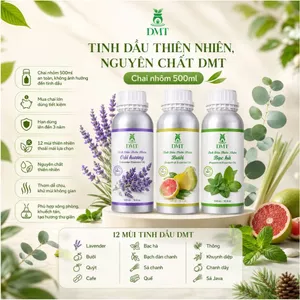 Tinh dầu thiên nhiên nguyên chất 500ml DMT - xông phòng, khuếch tán, đuổi muỗi 500ml- 12 Mùi hương