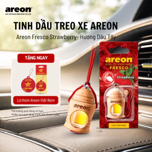Tinh Dầu Treo Ô Tô AREON Strawberry Chính Hãng - Hương Dâu Tây ngọt ngào, Khử Mùi Nội Thất Xe Hơi