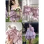 SET ĐẦM CỔ BẺ V NHÚN EO DÂY RÚT HOA PHỐI QUẦN SHORT, SET ĐỒ NỮ | MEOINDAHOUSE