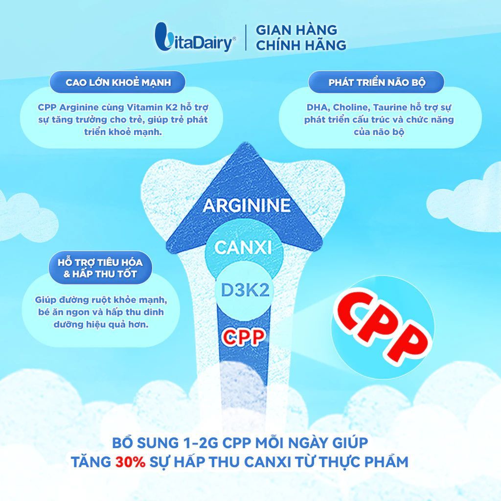 Sữa Bột VitaGrow Cho Trẻ Từ 3 Tuổi - Bổ Sung Năng Lượng, Hỗ Trợ Phát Triển Chiều Cao - Lon 900g