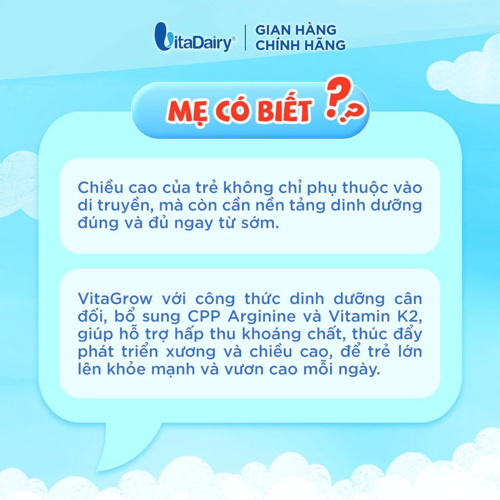 Sữa Bột VitaGrow Cho Trẻ Từ 3 Tuổi - Bổ Sung Năng Lượng, Hỗ Trợ Phát Triển Chiều Cao - Lon 900g