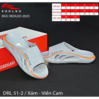 (Chính Hãng) Dép bánh mì quai ngang nam nữ REDLEO_DRL51-2, dép đúc đi mưa có lỗ thoáng khí, chống nước chống trơn