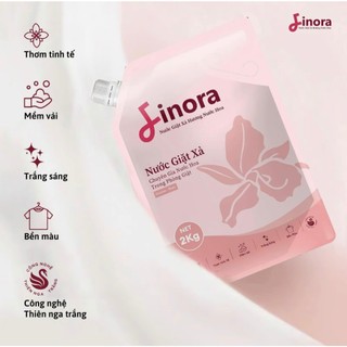 [Tặng 1 Cây thông Giáng sinh] Combo 2 Túi Nước Giặt Xả Finora 1Kg + 2Kg Hương Nước Hoa, Lưu Hương Dài Lâu tới 48h