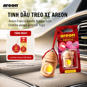 AREON Vanilla Bubble Gum Car Air Freshener-Tinh Dầu Treo Xe Cao Cấp, Hương Vani Mix Kẹo Gum