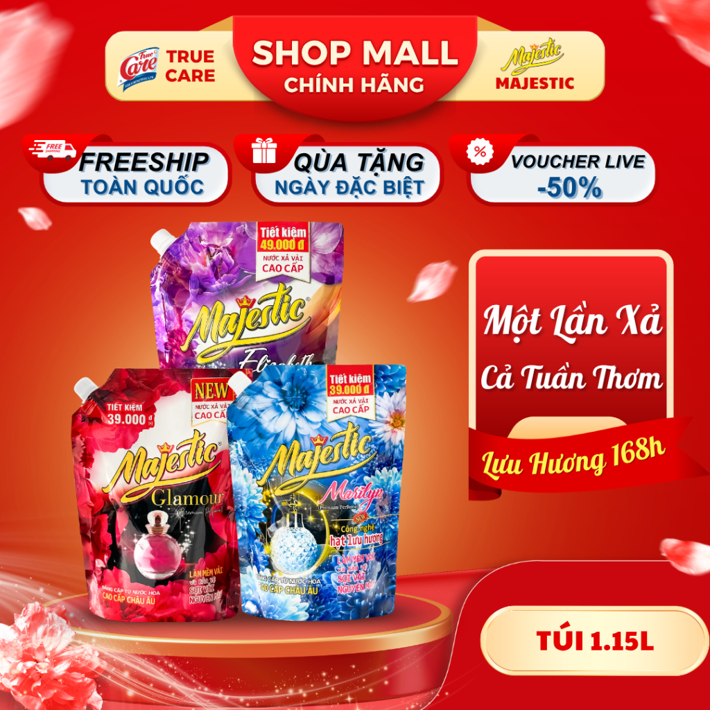 [AFF] Túi Nước Xả Vải True Care Majestic 1.15L