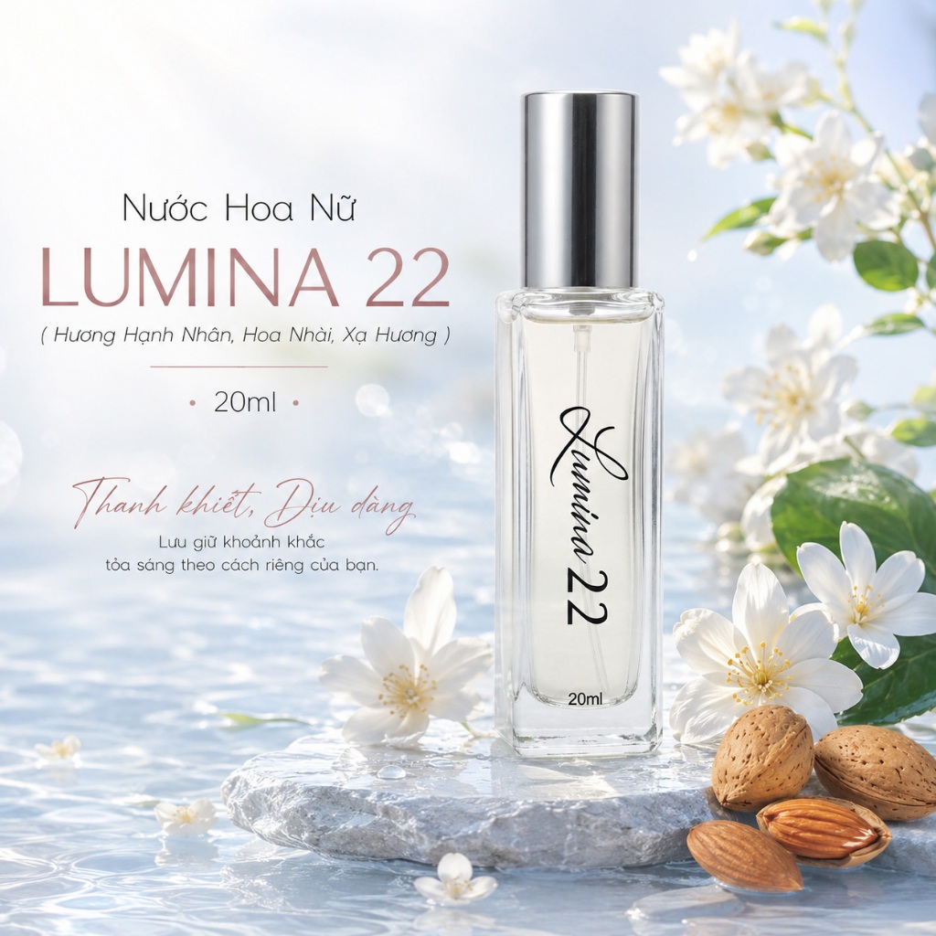 Nước Hoa Lumina 90, 20ml Dạng Xịt Hương Thơm Sang Trọng Phù Hợp Hằng Ngày