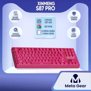 BÀN PHÍM CƠ XINMENG S87 PRO - Bàn phím không dây KTL pin trâu 12000mAH, Polling rate 8K, 2 mode kết nối