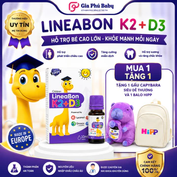 [QUÀ TẶNG CHO BÉ ]LineaBon Vitamin D3 K2 10ml - Hỗ trợ hấp thu canxi cho Bé