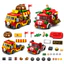 Bộ Lắp Ráp Xe Food Truck Mini Xếp Hình Cho Bé, Xe Bán Đồ Ăn Di Động, Đồ Chơi Sáng Tạo