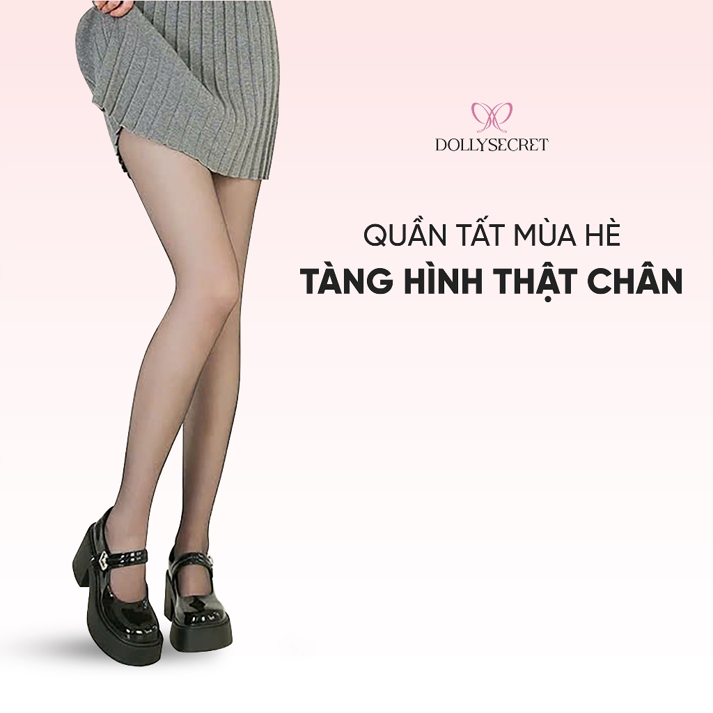 Quần Tất Tàng Hình Mùa Hè Trong Suốt Tự Nhiên Mềm Mại DOLLYSECRET T39