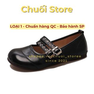 Giày bệt nữ da PU tổng hợp dệt vải đế cao su cá tính đáng yêu dễ mang thoải mái