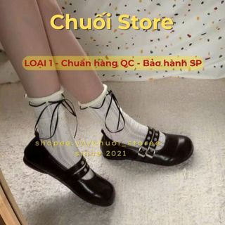 Giày bệt nữ da PU tổng hợp dệt vải đế cao su cá tính đáng yêu dễ mang thoải mái