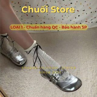 Giày bệt nữ da PU tổng hợp dệt vải đế cao su cá tính đáng yêu dễ mang thoải mái