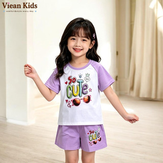 Đồ Bộ bé gái từ 11 -25Kg thun cotton cao cấp mịn mát - hãng DOREME