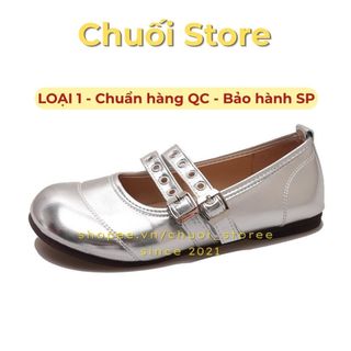 Giày bệt nữ da PU tổng hợp dệt vải đế cao su cao cấp dễ thương xinh xắn thoải mái