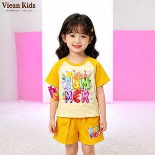 Đồ bộ bé gái từ 11 - 25Kg thun cotton cao cấp thoáng mát bền màu - hãng DOREME